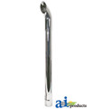 3.5" Chrome Exhaust Stack, Curved (48" long / Slotted)