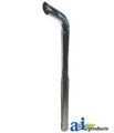 3.5" Chrome Exhaust Stack, with Extended Curve (53" long / Slotted)