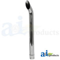 3 1/8" Chrome Exhaust Stack, Curved (38" long / Slotted)