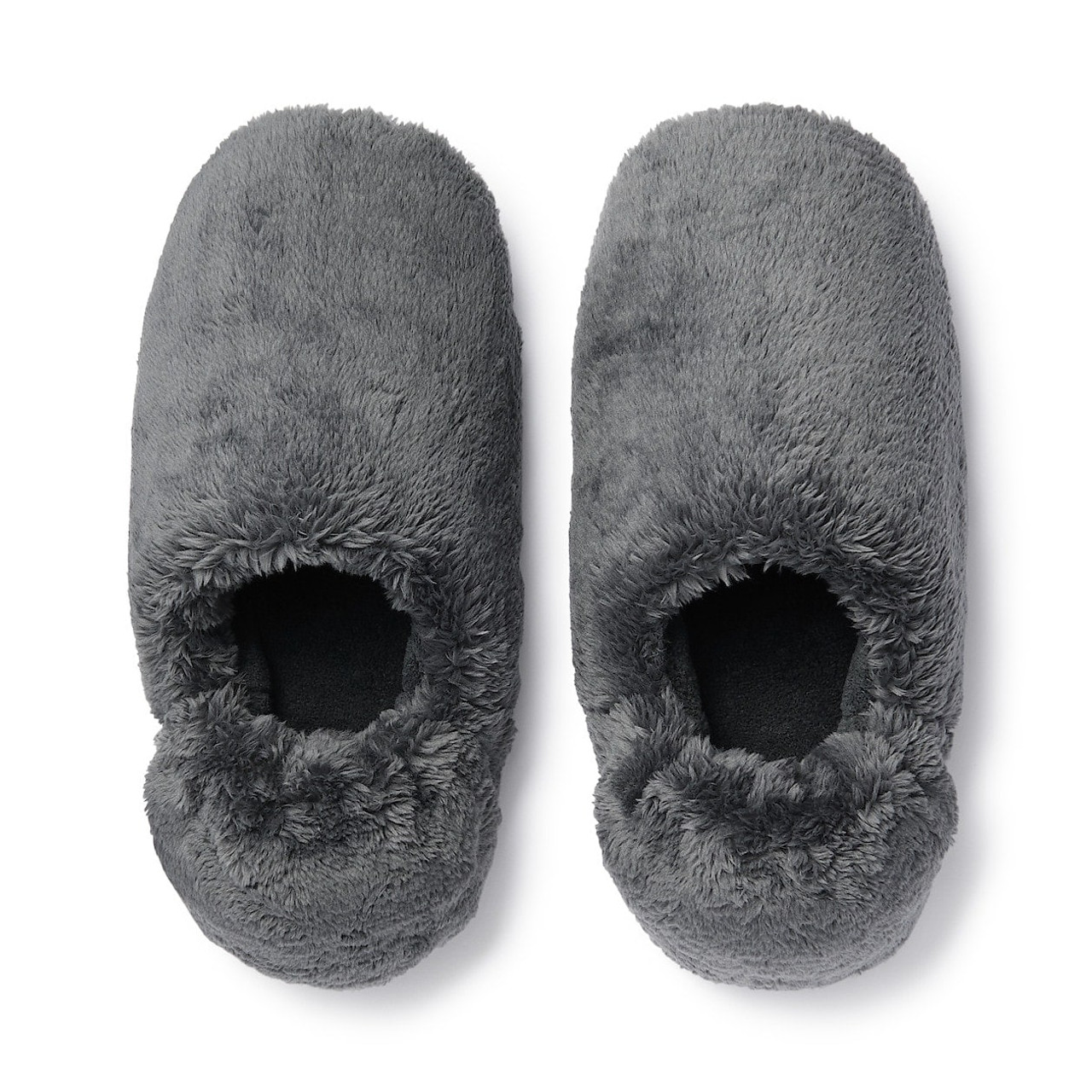 Chaussons microfibres Anthracite MUJI