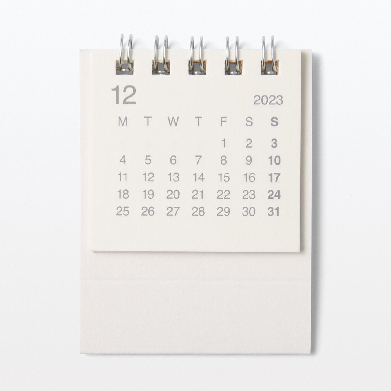 Mini calendrier de bureau en papier Bagasse‐ Commence le lundi