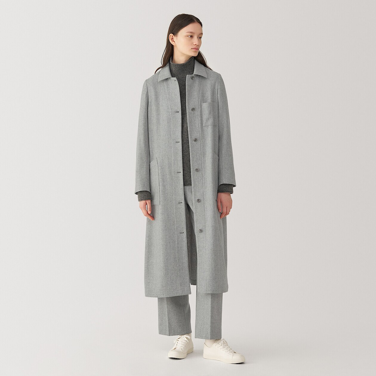 Manteau Imperméable Manteau Long Gris FoncÃ© Femme Veste