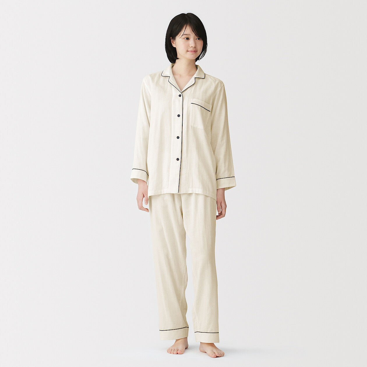 Pyjama Manches Longues Femme Afibel Bleu à Motif Fleurs - Taille 42, Neuf Sans étiquettes