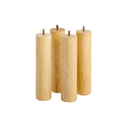 4 pieds en bois naturel 26cm