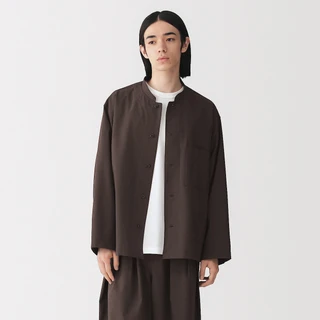 Veste chemise à col montant extensible et déperlante pour homme