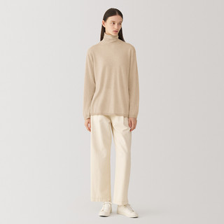 Pull col roulé en cachemire non‐teint femme