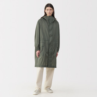 Manteau à capuche en nylon recyclé déperlant pour homme
