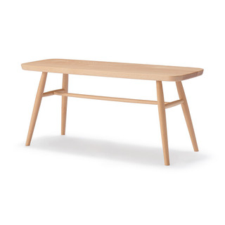 Banc en hêtre massif à pieds arrondis