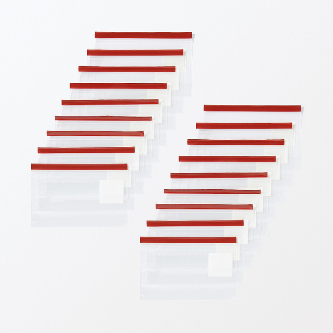 Sacs alimentaires et congélation à double fermeture - Formats moyens, lot de 18