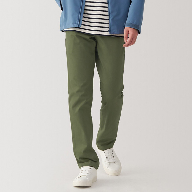 Pantalon Chino long en coton stretch coupe slim pour homme