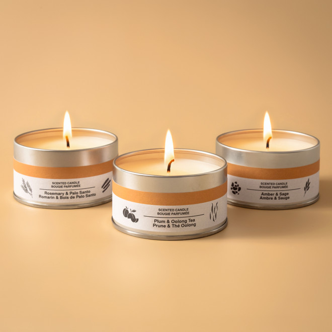 Bougie Métal ‐ Prune et thé Oolong
