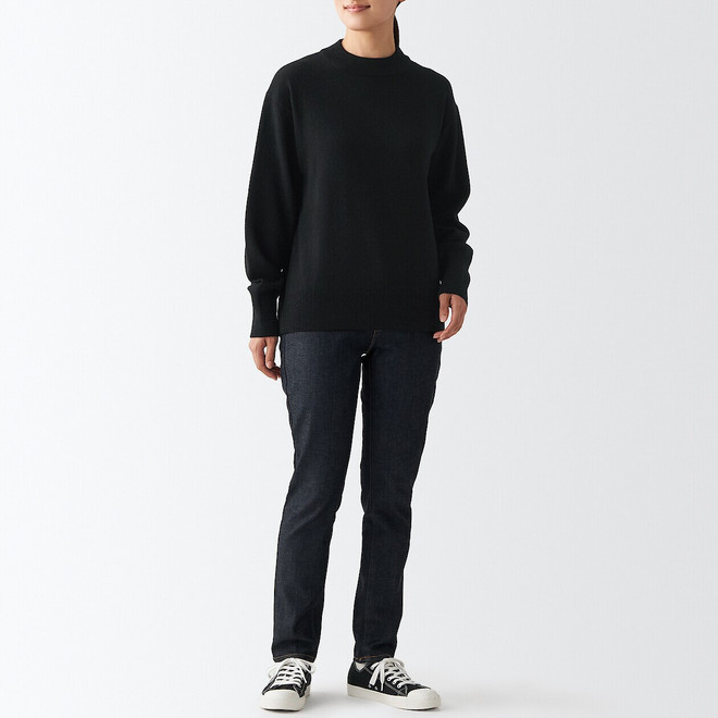 Pull col cheminée en laine de Yak mélangée 16591