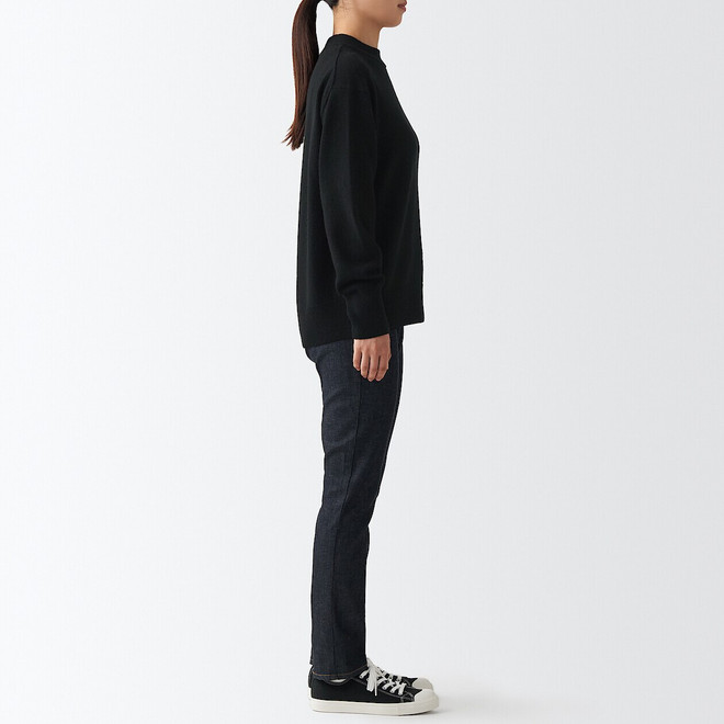 Pull col cheminée en laine de Yak mélangée 16591