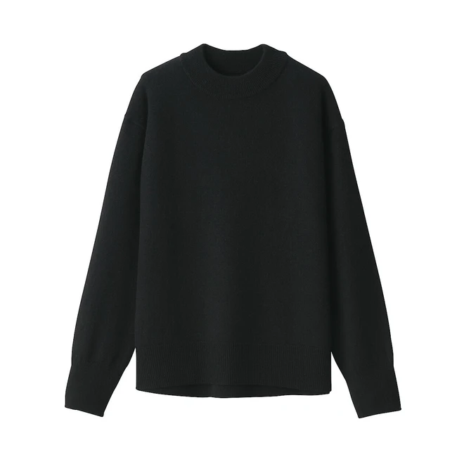 Pull col cheminée en laine de Yak mélangée 16591