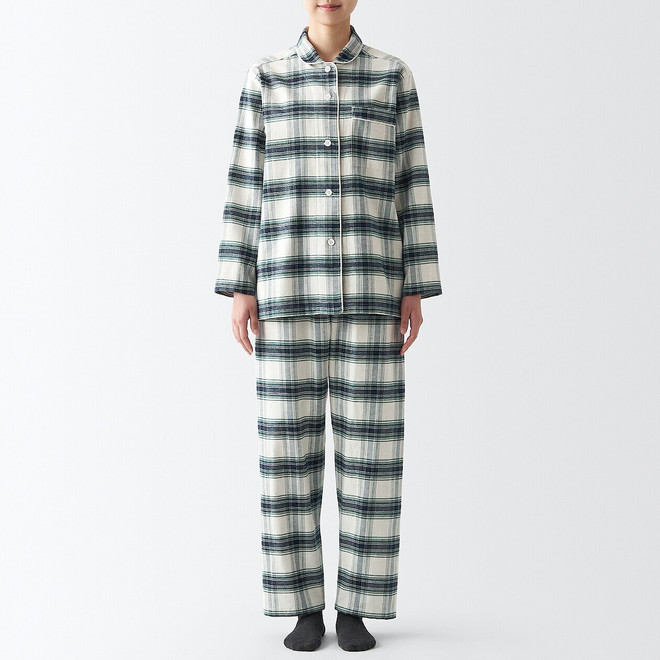 Pyjama en flanelle sans couture latérale femme