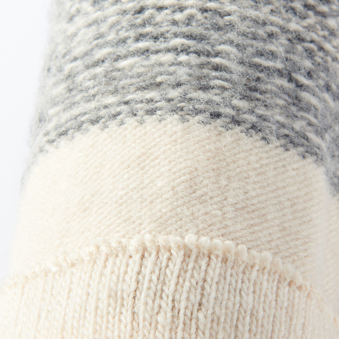 Gants unisex écran tactile en laine mérinos mélangée avec doublure brossée et motif jacquard