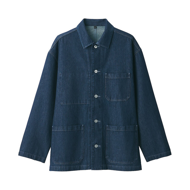 Veste chemise Denim en kapok mélangé homme