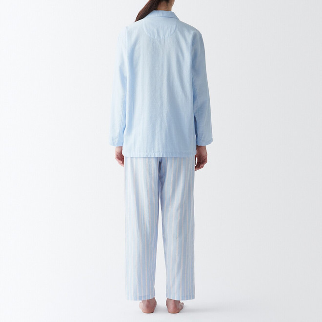 Pyjama double gaze sans coutures latérales femme