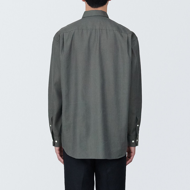 Chemise en chanvre mélangé manches longues homme