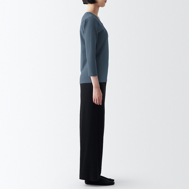 T‐shirt Heat Generating manches longues col U épais femme.