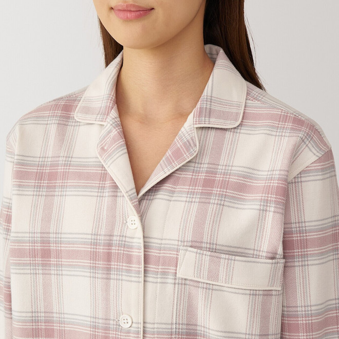 Pyjama en flanelle sans couture latérale femme