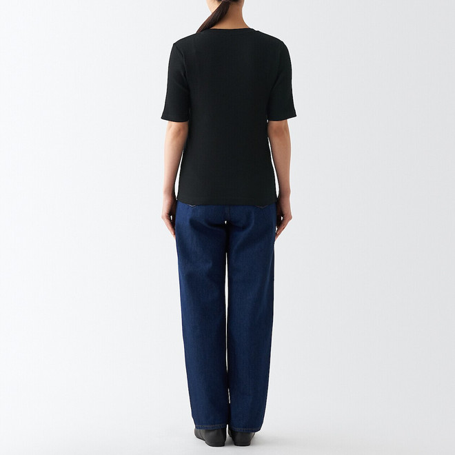 T‐shirt manches courtes stretch côtelé 17408