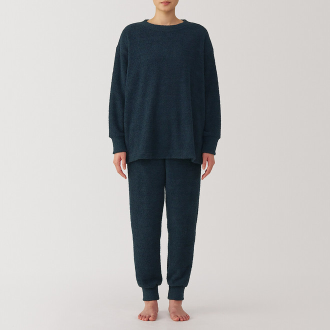 Ensemble de vêtements d'intérieur en polaire tricotée lisse pour femme