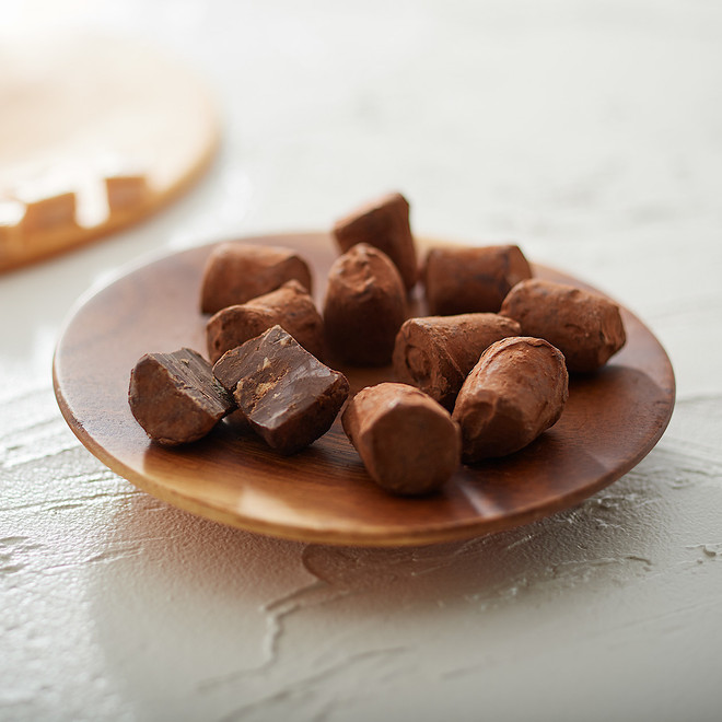 Truffes au cacao aromatisées au caramel‐beurre salé