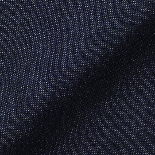 Chemise courte en mélange chanvre‐denim‐sergé pour femme