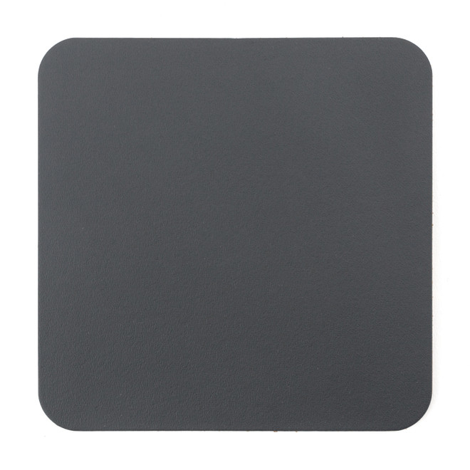 Lot de 4 dessous de verre rectangulaires en cuir recyclé, Graphite