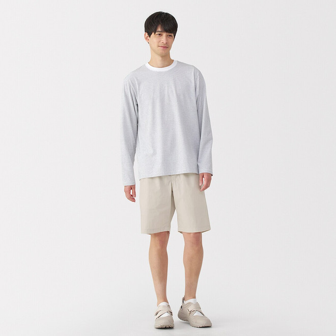 Short en coton épais délavé pour homme