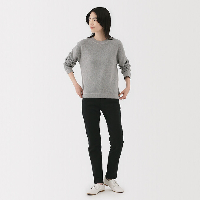 Jean slim en denim stretch pour femme ‐ Noir