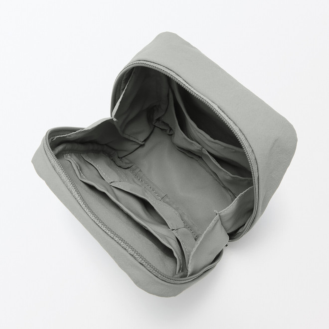 Trousse de maquillage à poser en nylon texturé