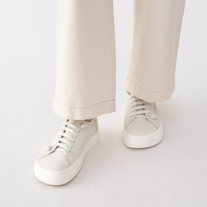 Sneakers basses en cuir pour femme