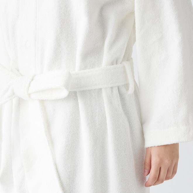 Peignoir en tissu éponge bouclette sans coutures latérales unisexe