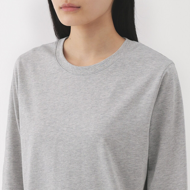 T‐shirt manches longues en coton mélangé pour femme