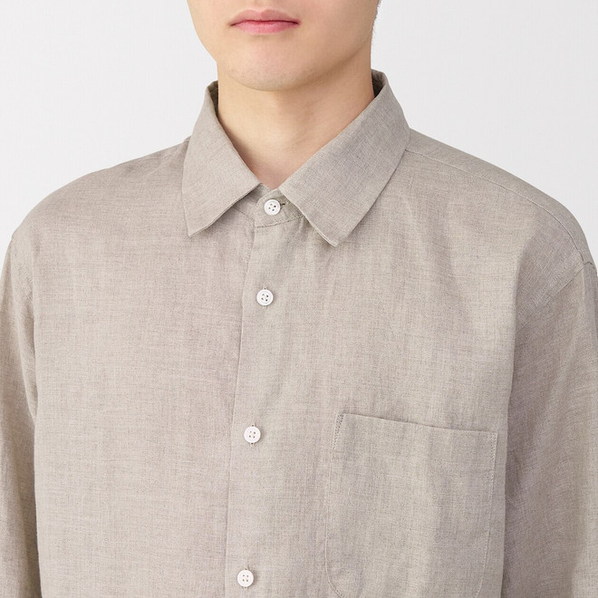Chemise en lin lavé pour homme