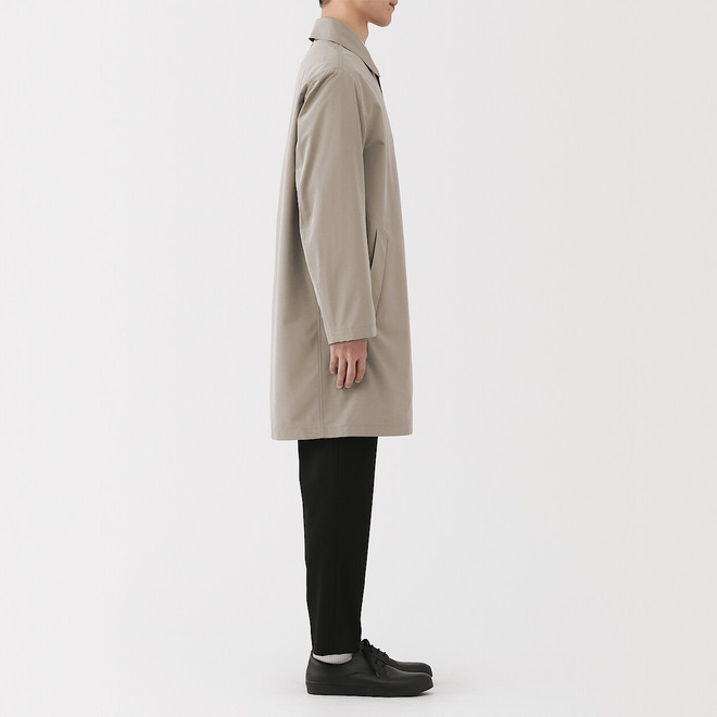 Manteau à col hydrofuge en polyester recyclé pour homme