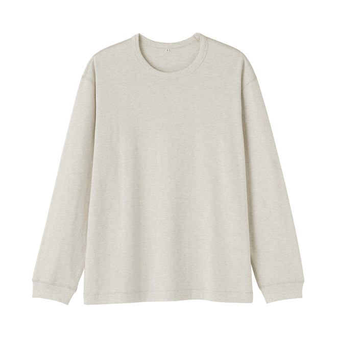 T‐shirt à manches longues en coton tricoté traditionnel pour homme