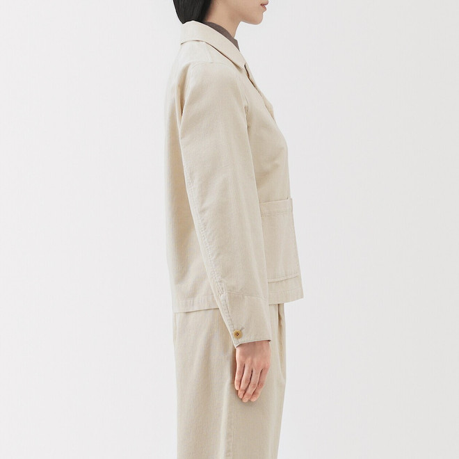 Veste de travail en velours côtelé de Kapok mélangé pour femme