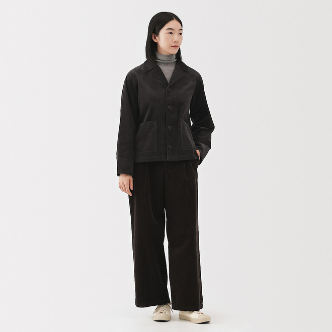 Veste de travail en velours côtelé de Kapok mélangé pour femme