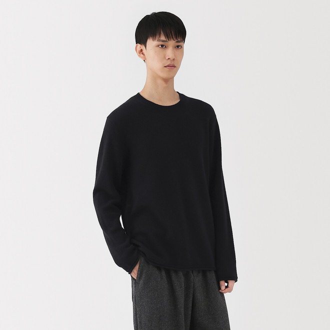 Pull à col rond en cachemire pour homme