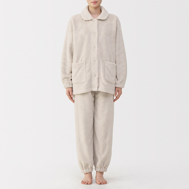 Ensemble de pyjama à manches longues en molleton douillet pour femme