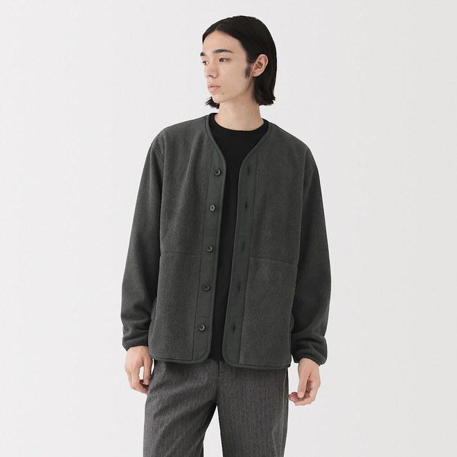 Cardigan en polaire de polyester recyclé pour homme