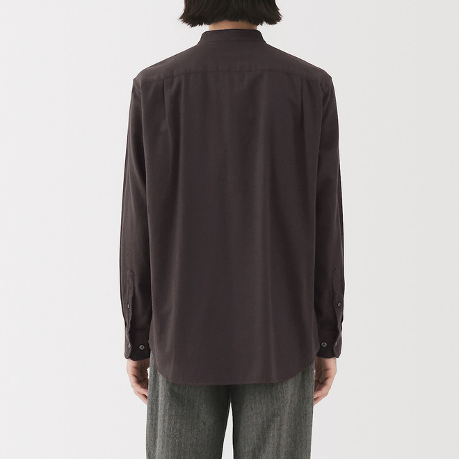 Chemise en flanelle col officier pour homme