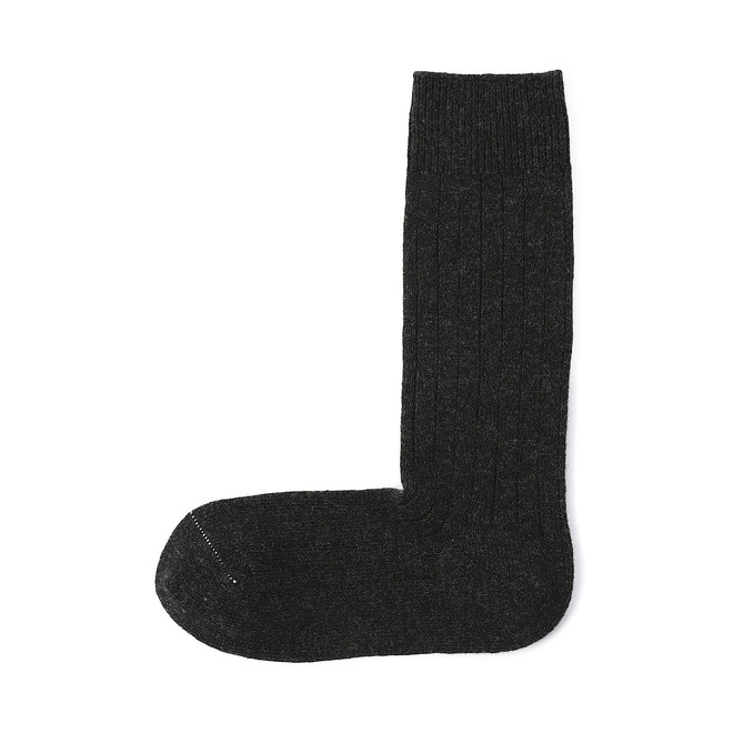Chaussettes côtelées en mélange de laine pour homme
