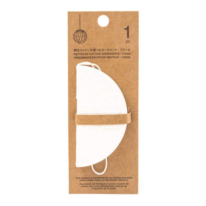 Décoration en nid d'abeille en coton recyclé, blanc