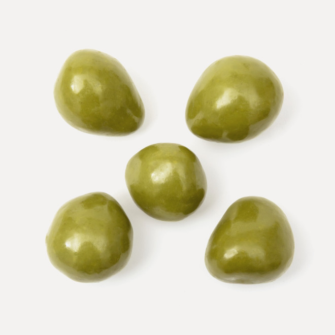 Fraises enrobées de chocolat blanc au matcha