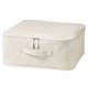 Boîte de rangement souple avec couvercle en coton lin L35X P35X H16cm