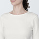 T‐shirt stretch côtelé manches courtes à col bateau femme